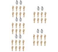 OSALADI 5sets Rotary Tool Chuck Adapter Drill Collet High Precision Brass Collet for Electric Grinding