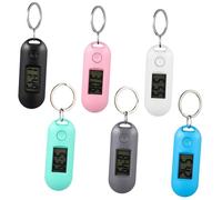 OSALADI 6 Pcs Mute Digital Keychain Watches for Students Portable Luminous Pocket Watches with Quiet Shell for Exam Study and Night Use