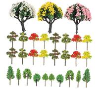 OSALADI 60Pcs Miniature Trees High for DIY Micro Landscape Model Sand Table Decor Plant Decor Artificial Plants Craft Kit for Home Office Garden