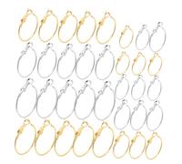 OSALADI 64pcs Large Hoop Earrings for Women with Shrimp Clasp Lock Half Open Round Boho Style DIY Jewelry Making Accessories Comfortable Hinged Closure for Wedding and Festival Statement