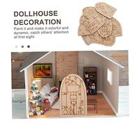 OSALADI 64Pcs Miniature Wooden Fairy Doors DIY Craft Kit Unfinished Blank Mini Doors for Garden House Decor Hands Creativity Development