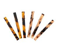 OSALADI 6pcs Acetate Leopard Print Hair Clips, Beige and Tortoiseshell, Women’s Makeup and Styling Sectioning Barrettes for Fine Hair and Salon Use