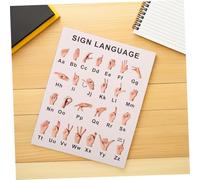 OSALADI 6pcs Asl Educational Posters for Vibrant Sign Language Alphabet Charts for Classroom Homeschool Nursery Interactive Gesture Learning Tools for Students