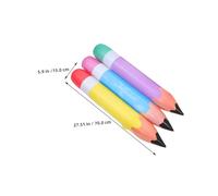 OSALADI 6pcs Inflatable Pencil Decorations PVC Giant Pencil Balloons for Back to School Classroom Favors Graduation Party Supplies in Yellow Blue Purple