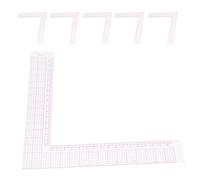 OSALADI 6pcs L-square Sewing Rulers Set 90 Degree Plastic Pattern Marking Rulers for Garment Sewing Quilting and Fabric Measuring Tools for Tailors and DIY