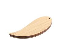 OSALADI 6Pcs Leaf Shaped Bamboo Bookmarks DIY Blank Graffiti Page Markers for Students Readers Teachers Creative Stationery Book Accessories