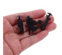 OSALADI 6Pcs Mini Chinese Swordman Figurines Set, 2Cm 3Cm Asian Warrior Desktop Ornaments with Cape, Sword, and Back Sword Designs, Ancient Style Car Dashboard Decorations for Office and