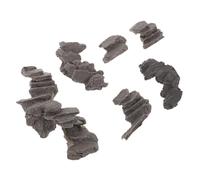 OSALADI 6pcs Miniature Stone Steps Fairy Garden Supplies Vintage Texture Sturdy Pathway Stones for Walkway Dollhouse Stairs DIY Sand Table Models Outdoor Garden Dioramas