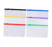 OSALADI 6pcs Multi Color Zipper Notebook Refill Pouches Frosted PVC Document Bags with Clear Window for Organizing Files and Loose Leaf Inserts Multi Functional File Folder Inserts for