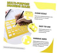 OSALADI 6Pcs Multi Functional Drawing Template Rulers Lightweight Portable Drafting Tools for Architecture Engineering Civil Engineering School Supplies