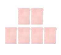 OSALADI 6pcs Pink Household Index Dividers Notebook Accessory with Creative Design, Sturdy Pp Material, Convenient Binder Tabs for Presentations and Research Referencing