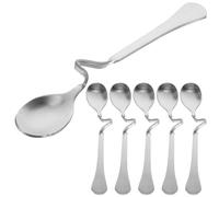 OSALADI 6pcs S-Shaped Stainless Steel Coffee Spoons, Bent Handle Stirring Spoons for Coffee, Tea, Desserts