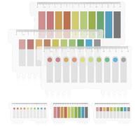 OSALADI 6pcs Self-Adhesive Index Tabs with Ruler, Multi-Color 200 Sheets Compact Page Markers for Books, Office, and School Use, Writable Multi-Function Sticky Flags for Reading