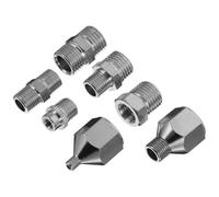 OSALADI 7pcs Airbrush Fitting Quick Release Adapter for Airbrush Hose and Air Compressor, Rustproof Metal Connectors with 7 Different Specifications for Illustration and Cosmetics