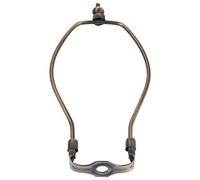 OSALADI 8 Inch Lamp Harp Horn Frame Chrome Plated Lamp Shade Bracket for Table and Floor Lamps DIY Lighting Accessories for Holders