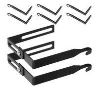 OSALADI 8Pcs Adjustable Metal Cubicle Wall Hooks for Office Partition Panels 1.7 to 3.5 Inch Thick - Multi-Functional Over Door and Over Mirror Hangers for Hanging Clothes and Accessories