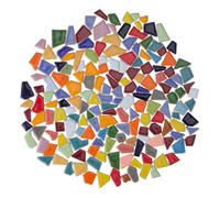 OSALADI 8pcs DIY Glazed Ceramic Mosaic Tiles Colorful Irregular Stone Fragments for Crafts Durable Porcelain for Handmade Art Projects and Home Decoration