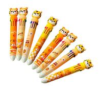 OSALADI 8Pcs Fine Point Multicolor Ballpoint Pens with Creative Tiger Design Smooth Ink for Students and Portable Lightweight Colored Pens for Writing and Drawing