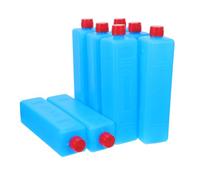 OSALADI 8pcs Reusable Ice Packs for Cooler Blue 16.5x4x3.8cm Pe Blocks | Refillable Crystal Box Design, Picnic and Office Use, Drinks and Beverages Cooling, Compact Portable Size