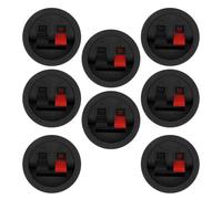 OSALADI 8pcs round Speaker Wire Connector Clips with Plastic and Metal Terminal Plates for Secure and Reliable Connection, Suitable for Home Audio and Performance Settings