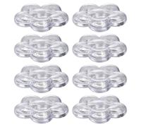 OSALADI 8PCS Six-Grid Plum Blossom Shape Eyeshadow and Lipstick Travel Containers Refillable Blusher Box Aluminum Tray Compact Makeup Storage for On-the-Go