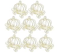 OSALADI 8pcs Wedding Candy Cart Candy Box Metal Golden Pumpkin Carriage Safe Display Party Favors Container for Weddings and Celebratory Occasions