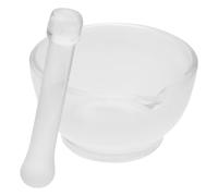 OSALADI 90ml Glass Mortar and Pestle Set with Mini Grinding Bowl for Crushing Medicines and Spices, Multifunctional Pot Suitable for Kitchen and Laboratory Use