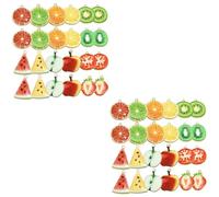 OSALADI 90pcs Handmade Charms Fruit Charms Necklace Pendants Craft Accessory Key Chain Supplies