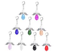 OSALADI 9Pcs Angel Pendant Charms Alloy Wing Bead Charms for Jewelry Making DIY Crafting and Bracelet Creation Unique Design Delicate Colors
