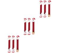 OSALADI 9pcs Christmas Refrigerator Handle Microwave Oven Gloves Washable Burlap against Stains Fingerprints for Kitchen Decor Holiday Use