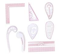 OSALADI 9pcs DIY Sewing Tools Transparent French Curve Measuring Rulers for Dressmaking Tailors Beginners Pattern Makers Multi-functional Templates for Accurate Clothing Design