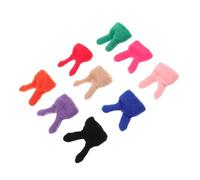 OSALADI 9pcs Mini Knitted Rabbit Ear Doll Hats Handmade Miniature Easter Decoration Beanies for Doll Dress-up Ornament Accessories