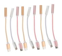OSALADI 9pcs Type C to Headphone Adapter Cord Durable USB Converter Compatible with Smartphones Tablets Laptops High Fidelity Sound Portable Gold Silver Rose Gold