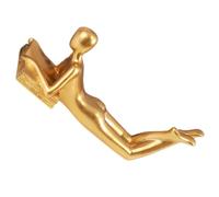 OSALADI Abstract Resin Reader Statue Figurine, Modern Household Desktop Ornament for Living Room and Study, Resin Craft Sculpture Home Décor Accent