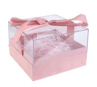 OSALADI Acrylic Gift Box Wedding Box Large-capacity Pink for Cookies Chocolate Wedding Festival Packaging