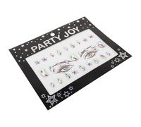 OSALADI Acrylic Resin Face Tattoos Stickers with Glitter Stones, Eye Catching Design, Versatile Use for Stage Performances and Weddings, Temporary Tattoo Carnival Accessories, Adheres
