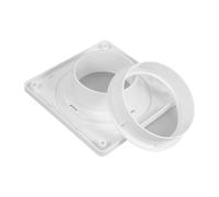 OSALADI Adaptable Tumble Dryer Vent Hose Connector Kit 4 Inch Plastic Hose Connector Wall Flange Plate and Sealing for Dryer Venting System