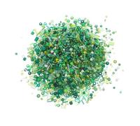 OSALADI Assorted Green Glass Tube Beads Bulk Mini Loose Spacer Beads for Jewelry Making for DIY Craft Bracelets Necklaces and Embroidery Supplies