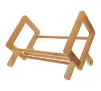 OSALADI Bamboo Desktop Bookshelf Organizer for Desk, Small Book and Magazine Storage Rack with Multi-layer Shelf, Natural Wood Book Holder for Office and Living Room