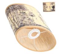 OSALADI Bamboo Lampshade Lamp Shade Oval Pendant Light Shade Chandelier Shade Bedside Table s Cover Small Rattan Chandelier Accessory Desk Basket E14 Bamboo Weaving