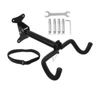 OSALADI Bicycle Wall Mount Hook for Mountain Bikes and E Bikes | Metal Build, Black Finish, Garage or Shed Use, Wheel Strap, Screws and Hardware Included