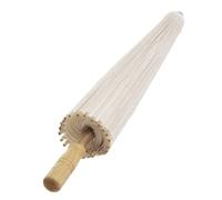 OSALADI Blank Oil Paper Umbrella Paper Parasol Asian Style Smooth Surface Easy to Paint White Parasol for Art and Craft Projects