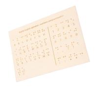 OSALADI Blind People Teaching Board Braille Letter Board for Wood Learning Aid