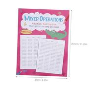 OSALADI Books Math Workbook for Portable Daily Practice Addition Subtraction Multiplication Division Exercises Elementary Arithmetic Notebook with Answers for Kindergarten and Students