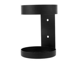 OSALADI Bottle Holder in Black Shower Stainless Steel with Stable Hanger Support and Easy Installation, Wall Mounted Liquid Soap Dispenser Rack for Bathroom and Hotel Use