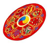 OSALADI Buddha Sound Bowl Pad Buddha Singing Bowl Pillow Singing Bowl Holder Pad Red Fabric Simple Style for Meditation and Ritual Use