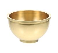 OSALADI Buddhist Copper Offering Cup Large Golden Water Container Temple Worship Bowl Prayer Altar Accessory for Ritual Blessings
