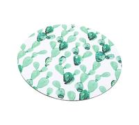 OSALADI Cactus Pattern Circular Mouse Pad Non Slip Rubber Base Smooth Surface Desk Mat for Office Gaming Study Use with Creative Design and Comfortable Material