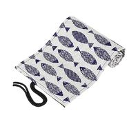 OSALADI Canvas Pencil Roll Organizer with 48 Slots, Cotton Linen Portable Pencil Storage Wrap Case, Cartoon Saury Pattern, for Drawing and Coloring Artists and Students