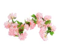 OSALADI Cherry Blossom and Sturdy Plastic Material Artificial Rattan for Wedding Garland Japanese Style Artificial Flower Layout Prop with Pink Flowers Garden Decoration